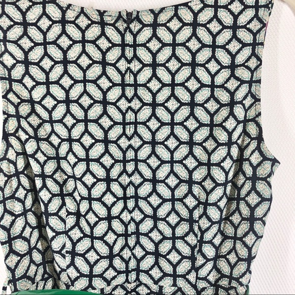 Poema Sleeveless Sheath Dual Pattern Front Belted - Picture 9 of 9